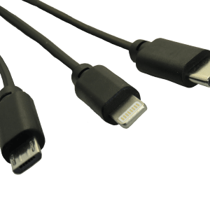 USB charging cable connections for power bank